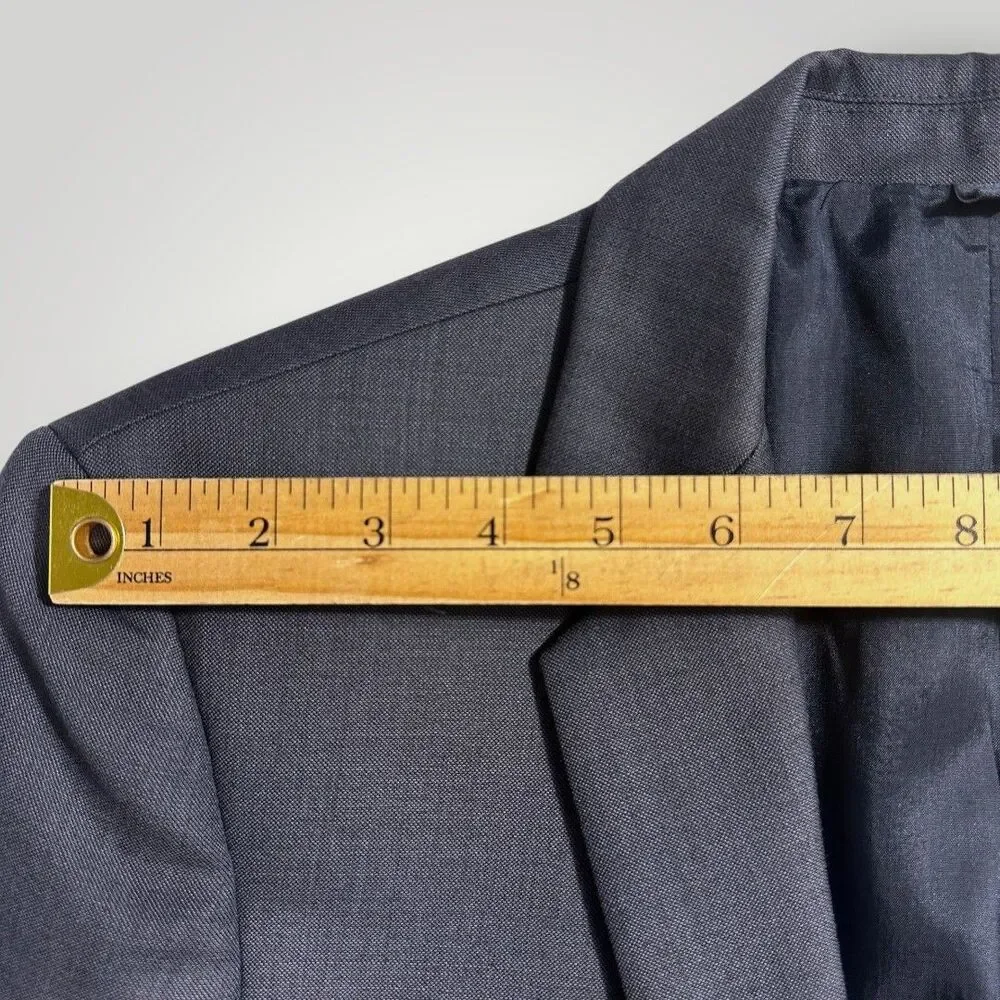 J.CREW THOMPSON Mens Navy Blazer 38R Sport Coat Two Button Suit Jacket Wool